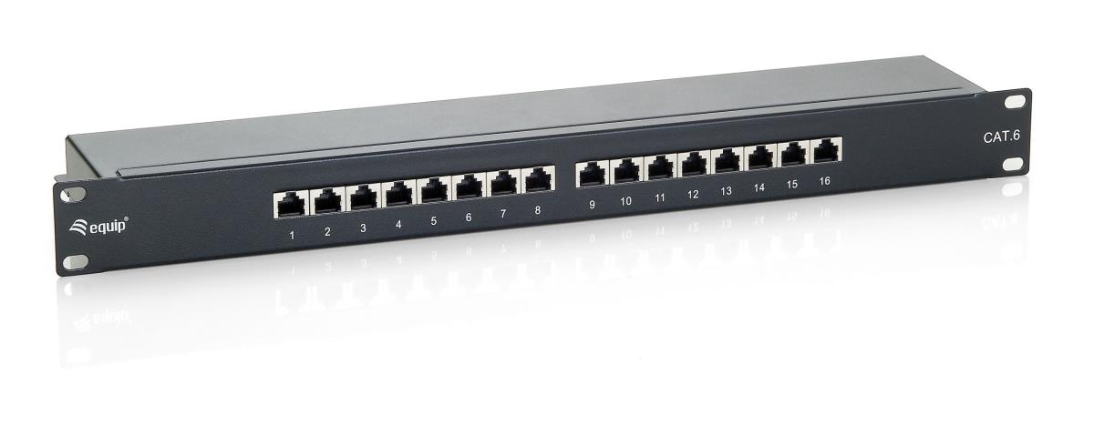 EU Product - Patchpanel CAT6 16 Port black 19