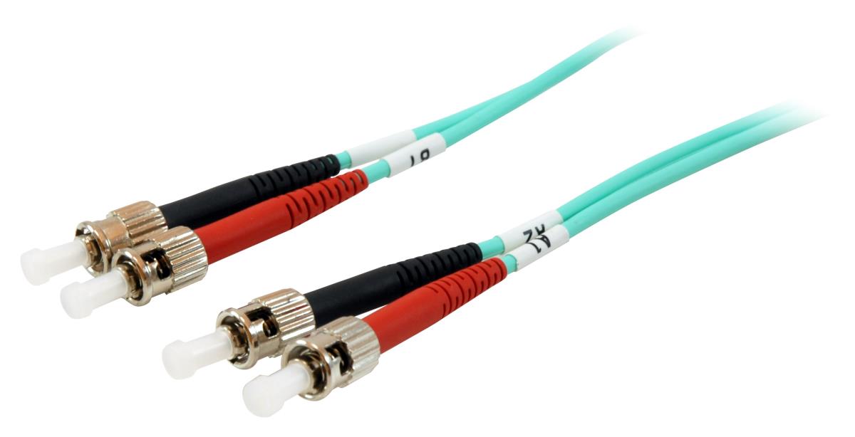 EU Product - Patchkabel ST->ST  5.00m Multimode  Duplex OM3  t�rkis Polybeutel thumbnail