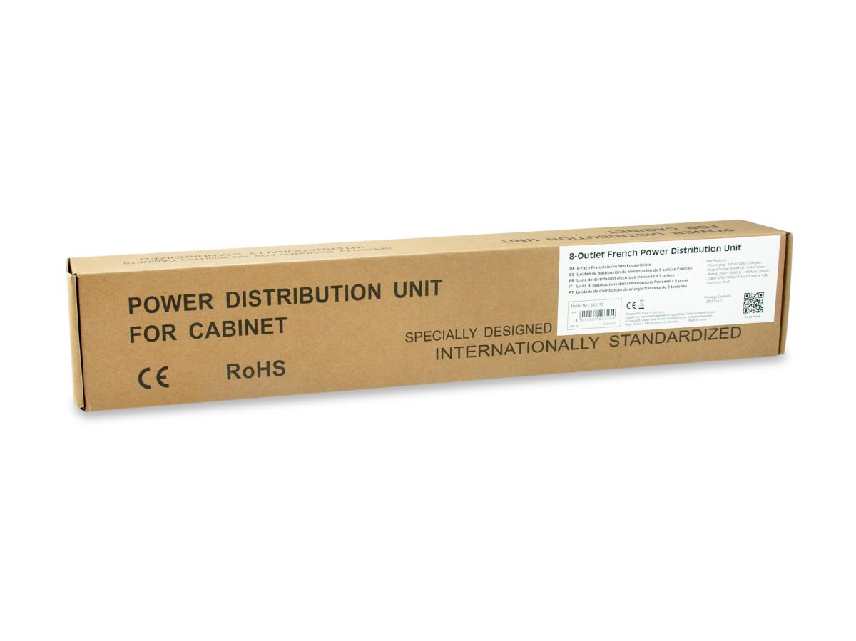 333313 8-Outlet French Power Distribution Unit; Aluminum Shell. thumbnail