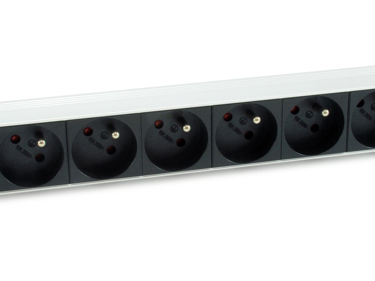 333313 8-Outlet French Power Distribution Unit; Aluminum Shell. thumbnail