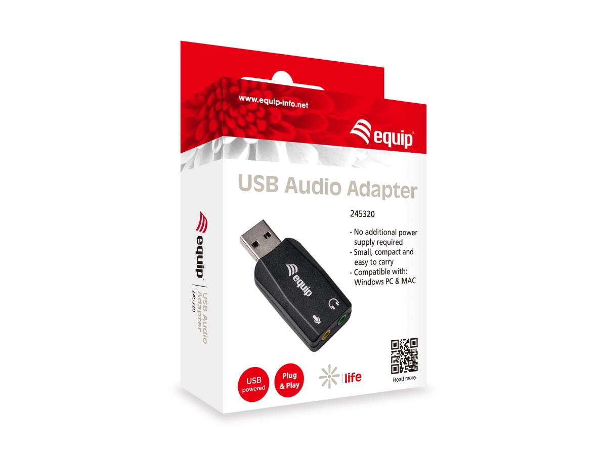 EU Product - Adapter USB-A->      2x3.5mm St/Bu             schwarz thumbnail