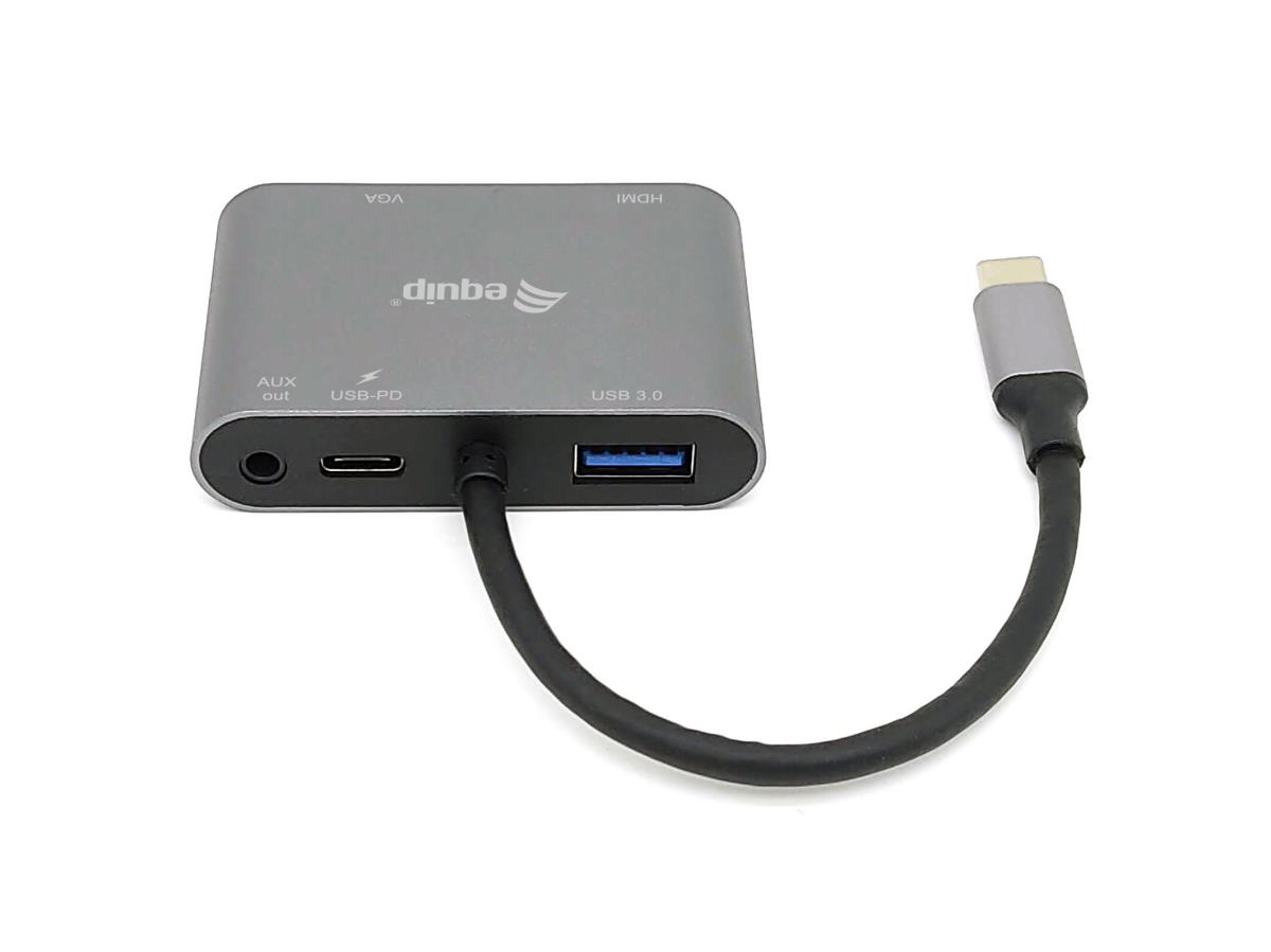 EU Product - Dock  5-1 USB-C->HDMI,VGA,USB-A,AUX,100W USB-C   0.15m thumbnail