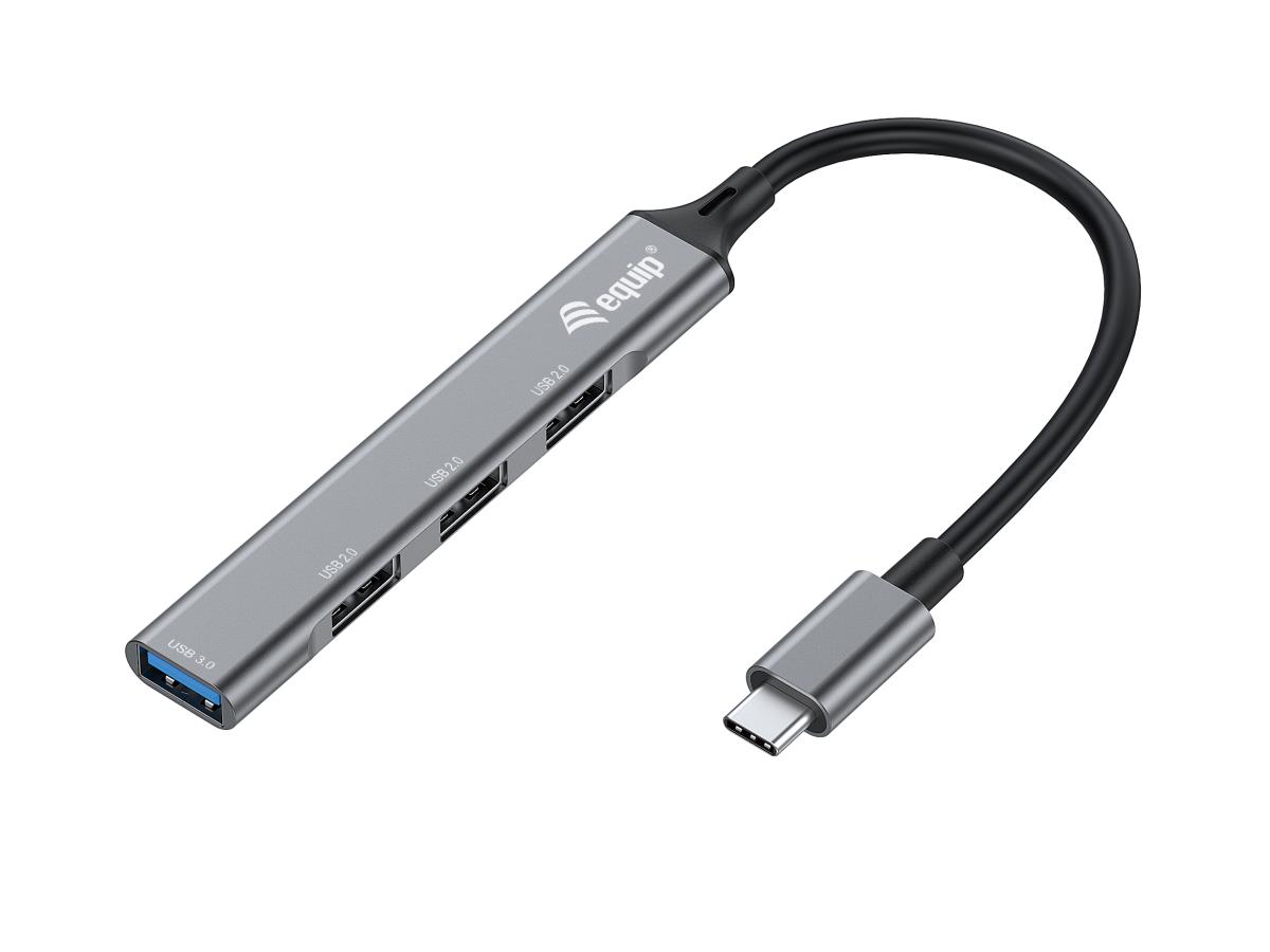 EU Product - 4-Port USB-C3.2-Hub->3xUSB-A 2.0/1xUSB-A3.0      5Gbps thumbnail