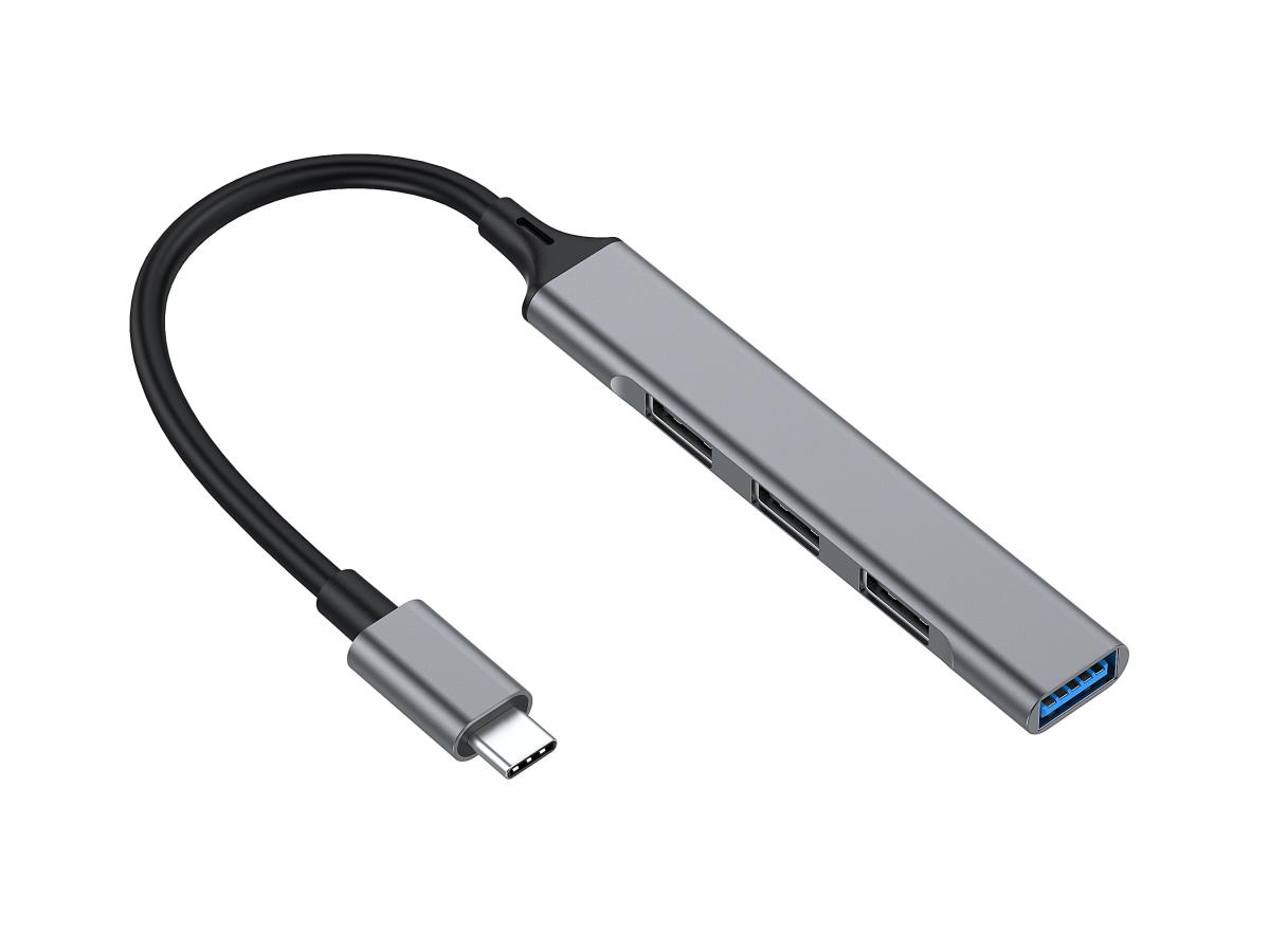 EU Product - 4-Port USB-C3.2-Hub->3xUSB-A 2.0/1xUSB-A3.0      5Gbps thumbnail