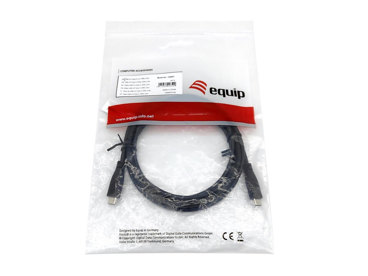 EU Product - Kabel USB-C2.0->C 3A       PD60W  St/St  2.00m schwarz thumbnail