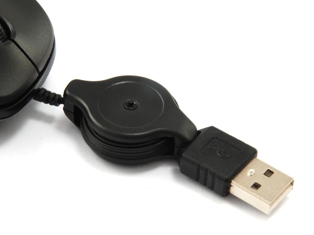 EU Product - Reisemaus   USB-A Stecker            L+R 0.80m schwarz thumbnail