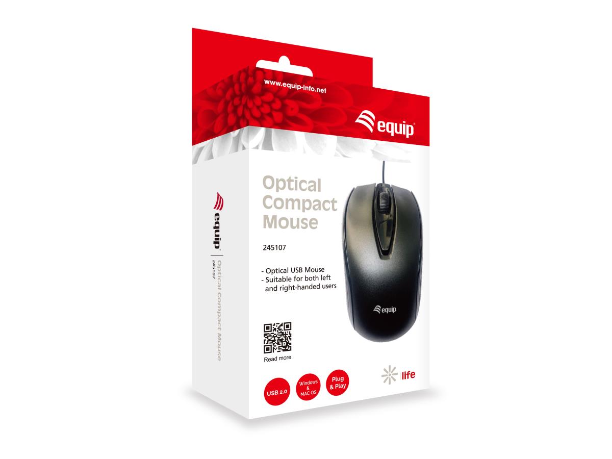 EU Product - Kompaktmaus USB-A Stecker            L+R 1.20m schwarz thumbnail