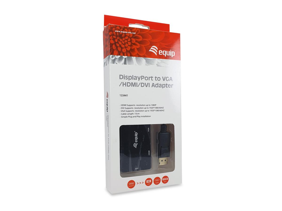 EU Product - Dock  3-1 DisplayPort->HDMI/VGA/DVI              0.15m thumbnail
