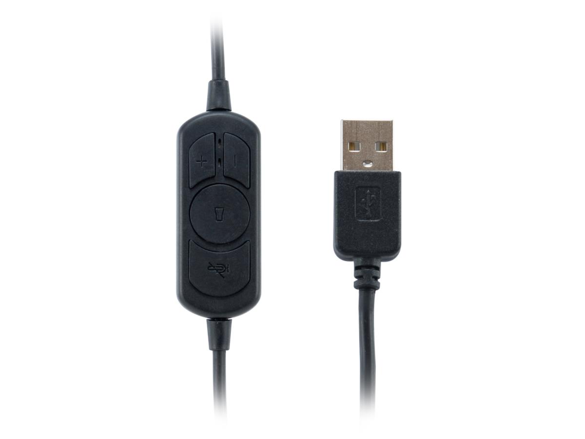 EU Product - Stereo-Headset Wired mit Mikro    USB-A  1.80m schwarz thumbnail