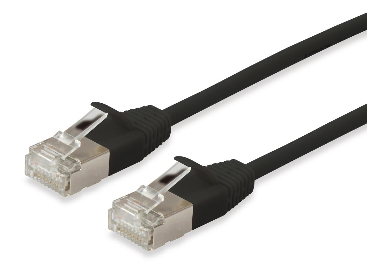 EU Product - Patchkabel Cat6A SlimFlex F/FTP 2.00m schw.LSZH 2xRJ45 Polybeutel thumbnail