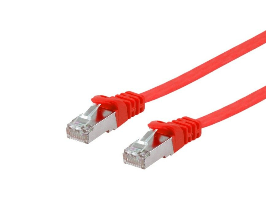 EU Product - Patchkabel Cat6A Flat U/FTP 2xRJ45  1.00m     rot LSZH Polybeutel thumbnail