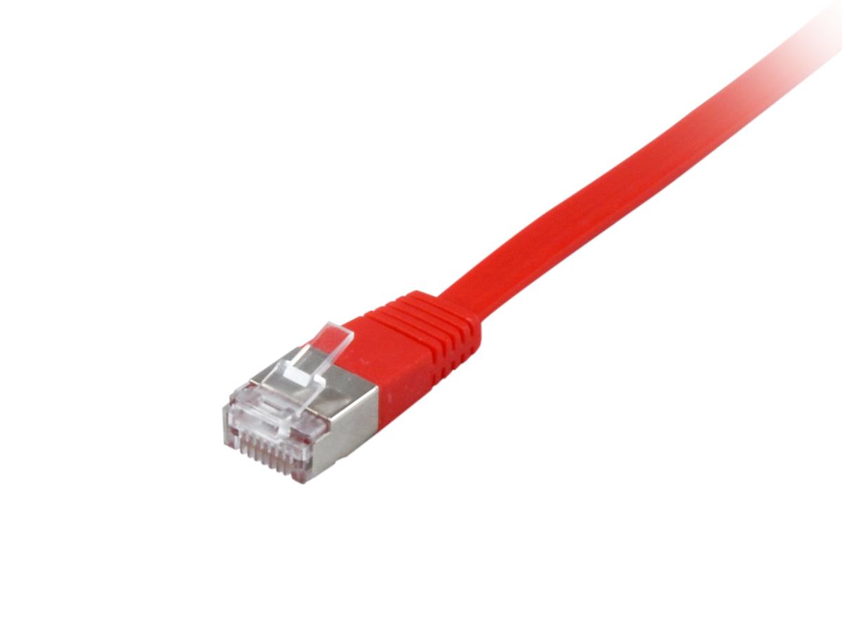 EU Product - Patchkabel Cat6A Flat U/FTP 2xRJ45  5.00m     rot LSZH Polybeutel thumbnail