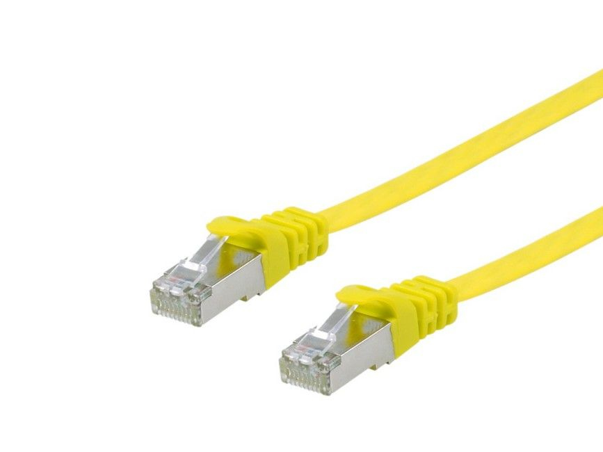 EU Product - Patchkabel Cat6A Flat U/FTP 2xRJ45  1.00m    gelb LSZH Polybeutel thumbnail