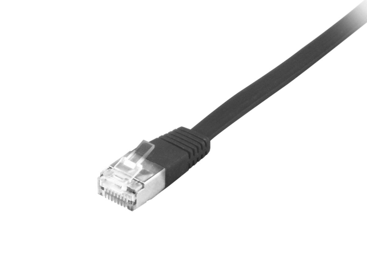 EU Product - Patchkabel Cat6A Flat U/FTP 2xRJ45  2.00m schwarz LSZH Polybeutel thumbnail