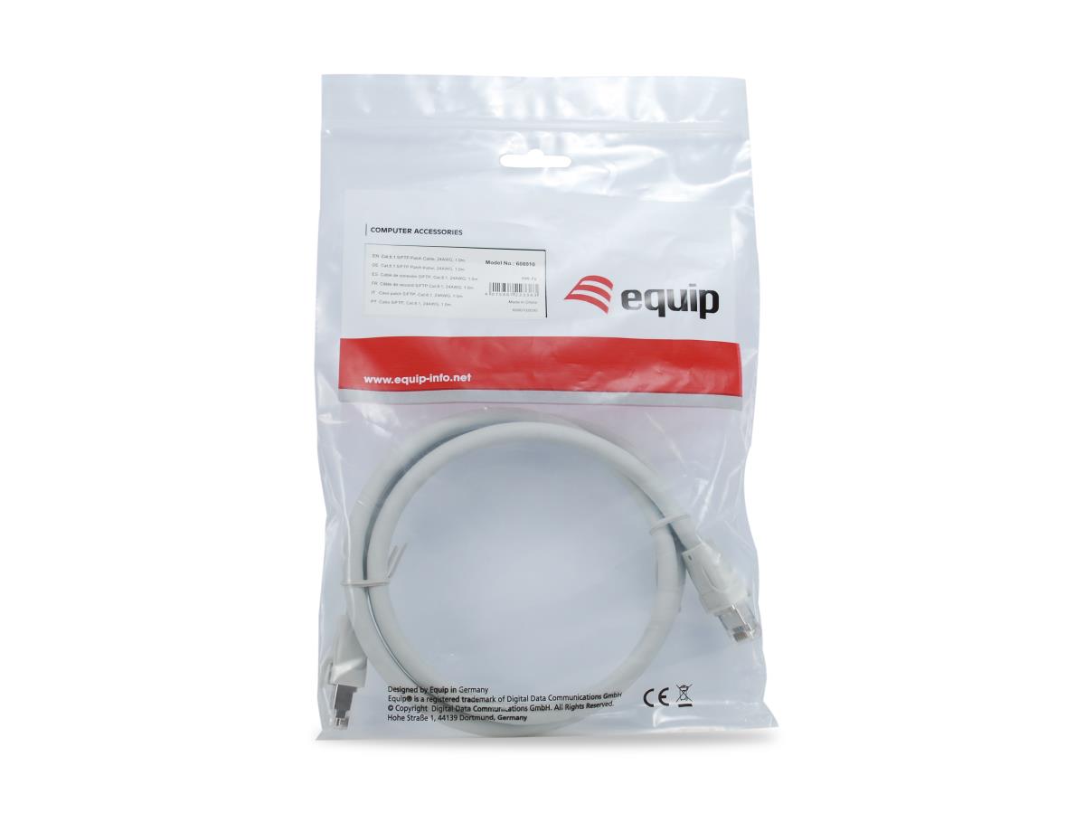 EU Product - Patchkabel Cat8.1     S/FTP 2xRJ45  0.50m    grau LSZH Polybeutel thumbnail