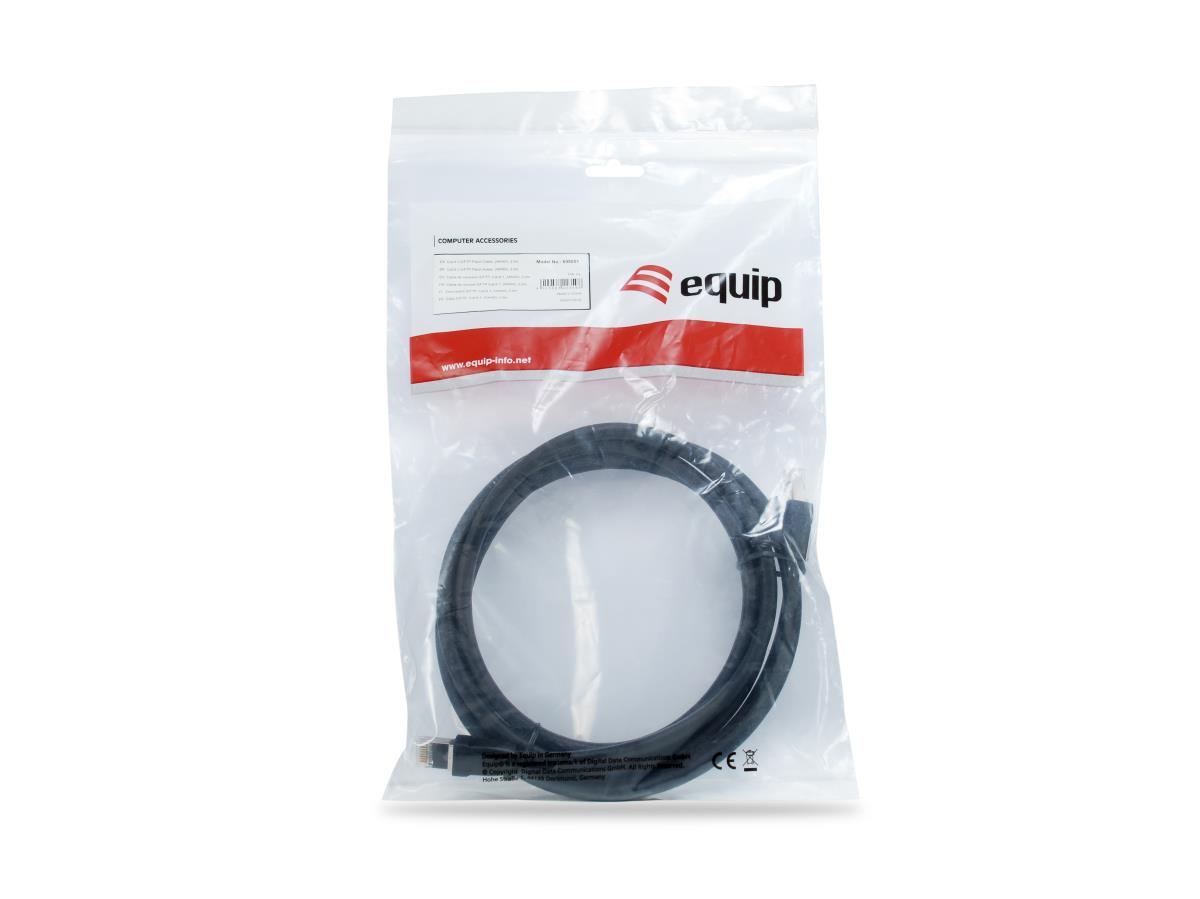 EU Product - Patchkabel Cat8.1     S/FTP 2xRJ45  0.50m schwarz LSZH Polybeutel thumbnail