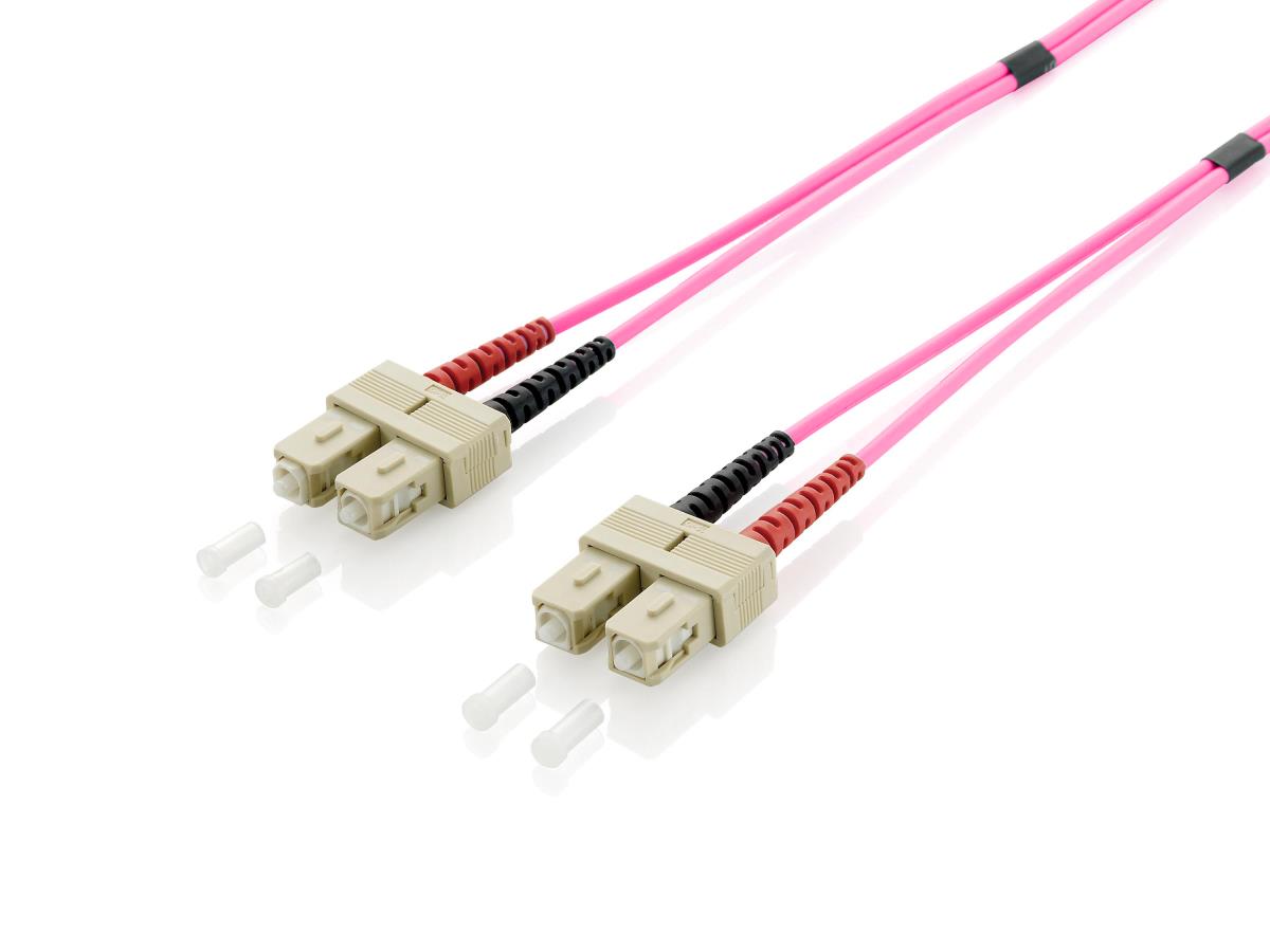 EU Product - Patchkabel SC->SC 10.00m Multimode  Duplex OM4 violett Polybeutel thumbnail