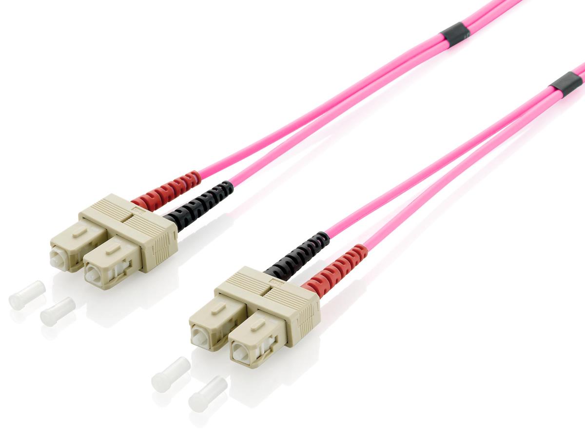 EU Product - Patchkabel SC->SC  1.00m Multimode  Duplex OM4 violett Polybeutel thumbnail