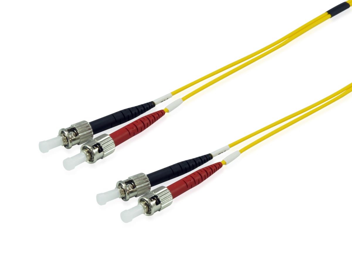 EU Product - Patchkabel ST->ST  5.00m Singlemode Duplex OS2    gelb Polybeutel thumbnail