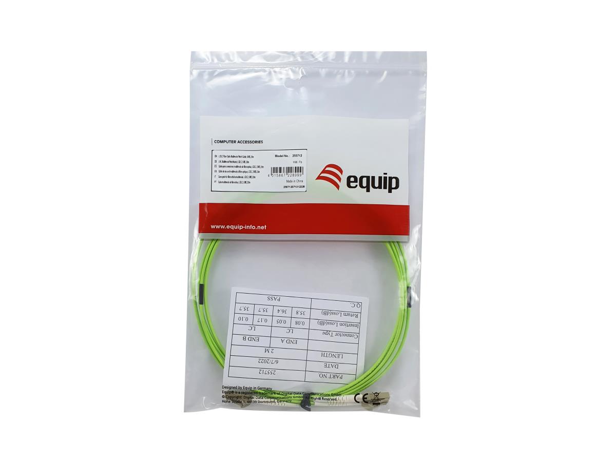EU Product - Adapterkabel LC->LC  2.00m Multimode   Duplex OM5 gr�n thumbnail