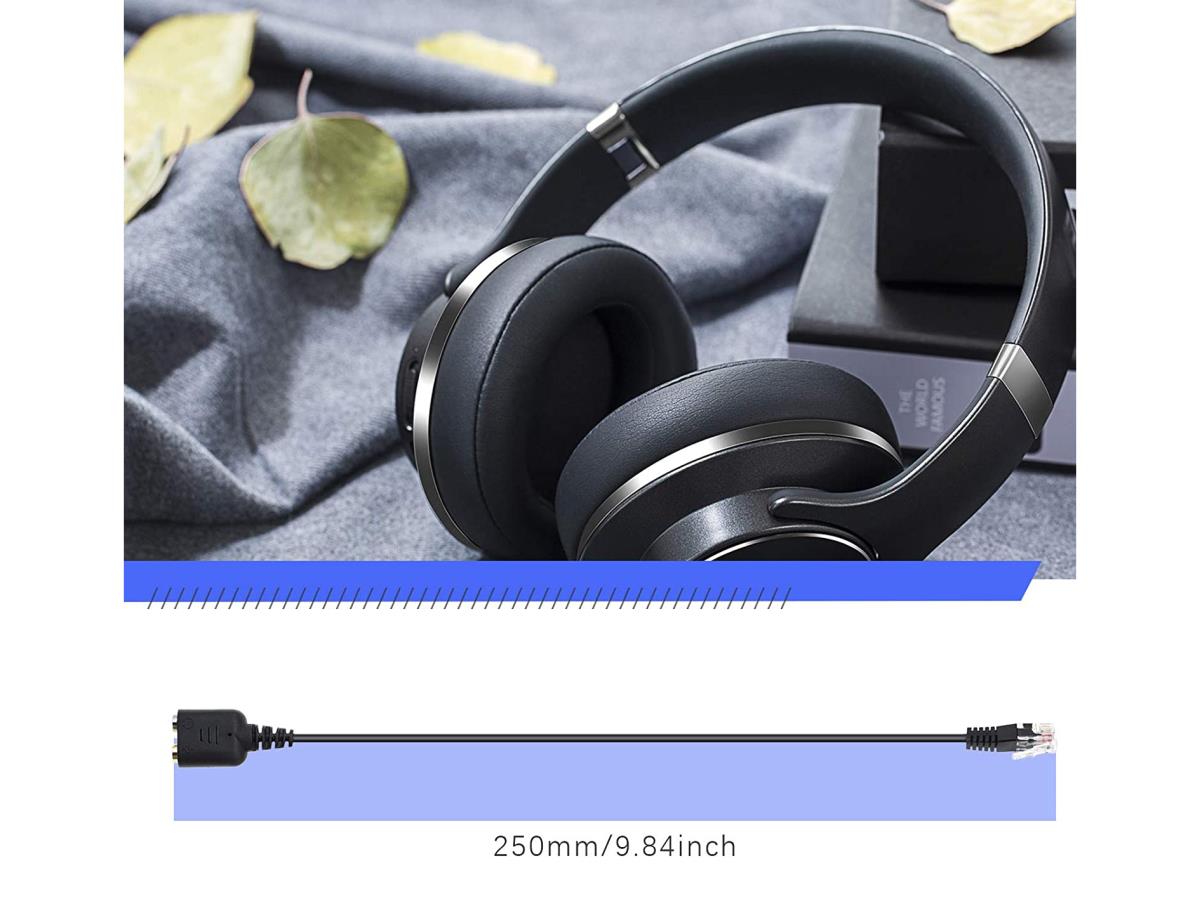 EU Product - Telefonkabel RJ9->2x3.5mm   St/Bu        0.25m schwarz thumbnail