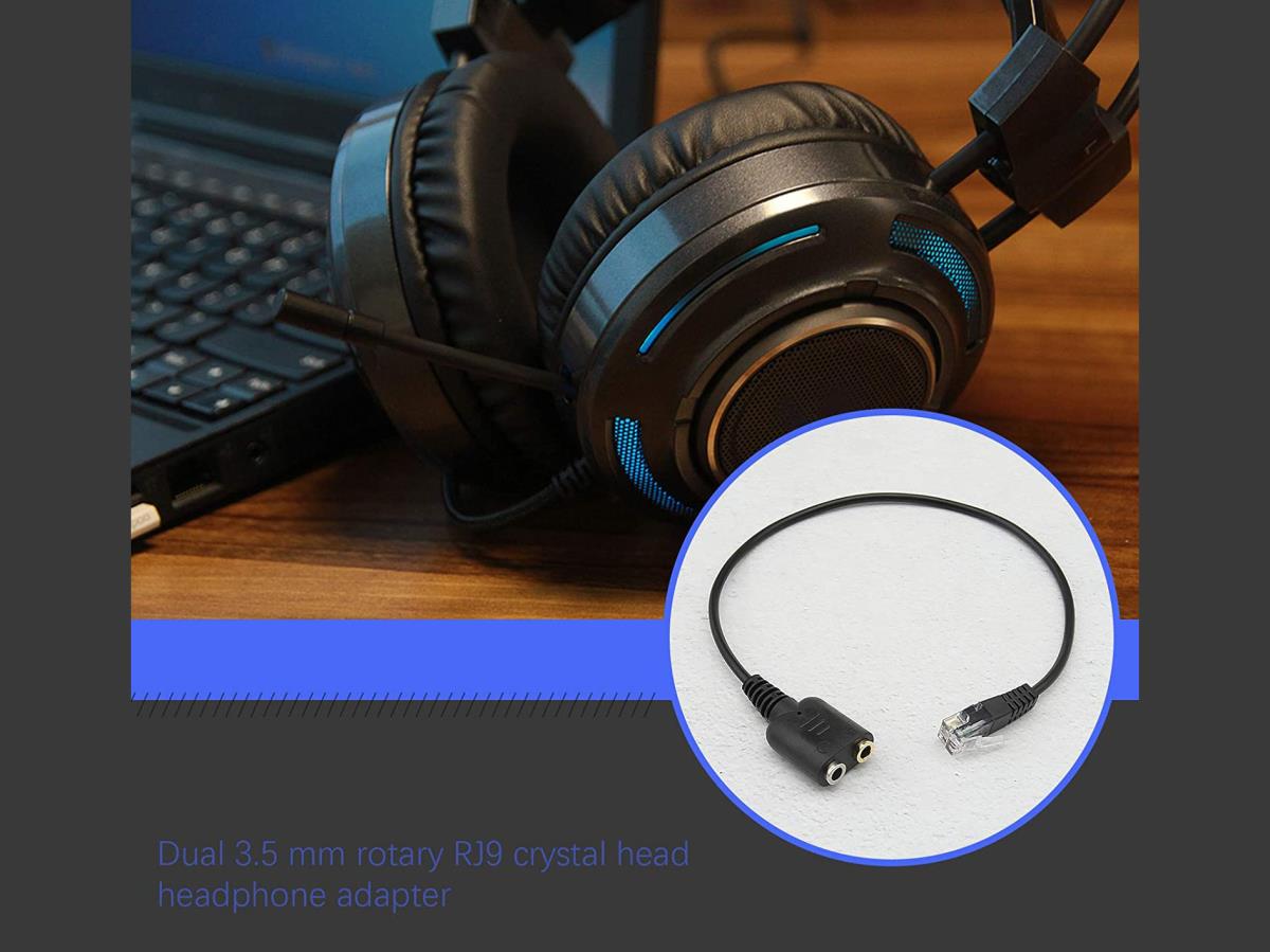 EU Product - Telefonkabel RJ9->2x3.5mm   St/Bu        0.25m schwarz thumbnail