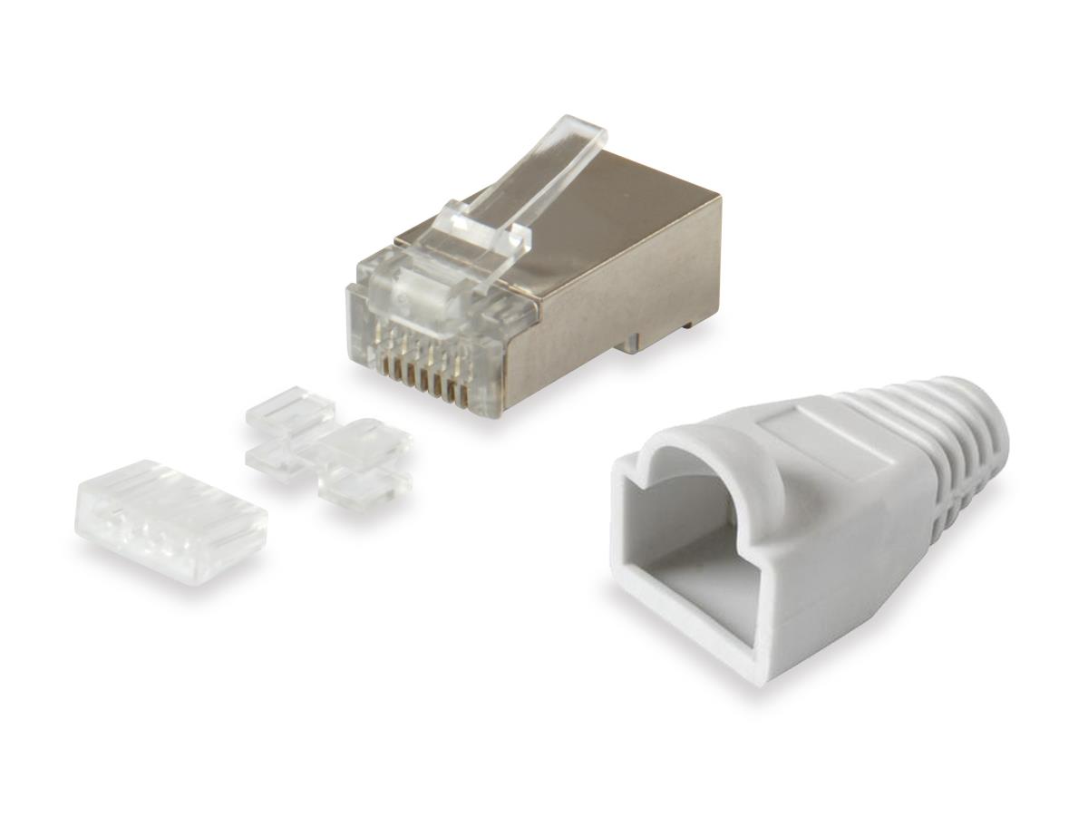 EU Product - Steckersatz Cat6    geschirmt   RJ45    100Stk transp. Polybeutel thumbnail