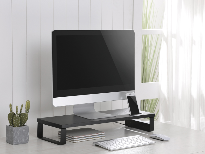 EU Product - Monitortischerh�hung 3xUSB2.0/Handyhalter 15Kg schwarz retail thumbnail