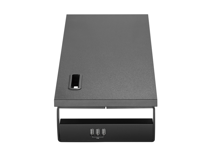 EU Product - Monitortischerh�hung 3xUSB2.0/Handyhalter 15Kg schwarz retail thumbnail