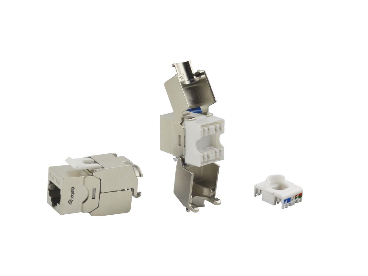 EU Product - Keystone Jack geschirmt Cat6A LSA         wzf.8Stk sil thumbnail