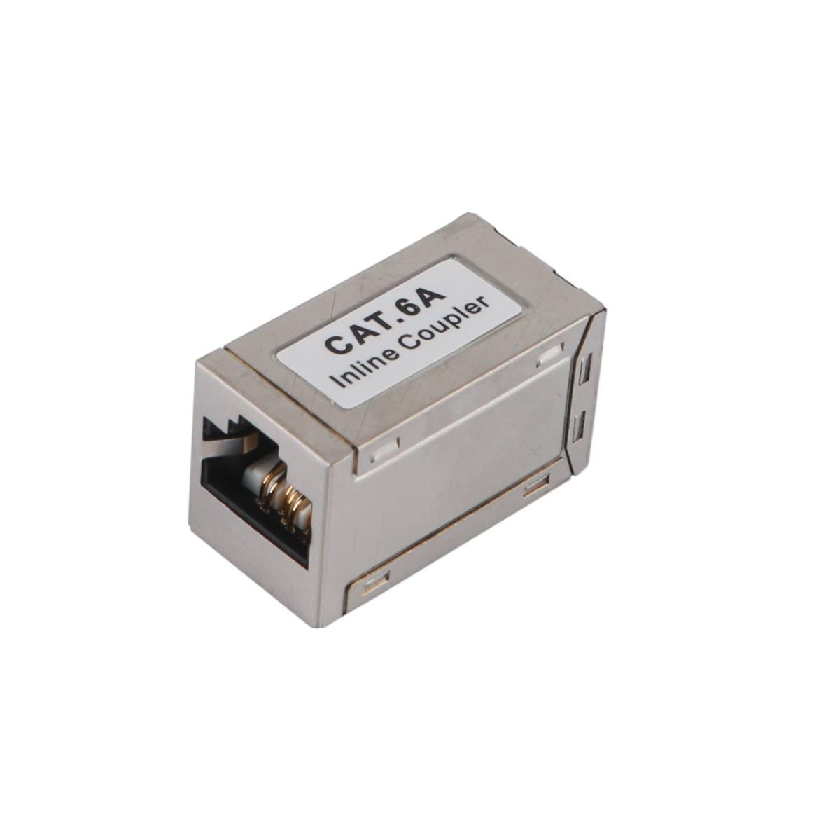 EU Product - Inline-Koppler Cat6a RJ45 8P8C geschirmt 10Gbit 500MHz Polybeutel thumbnail