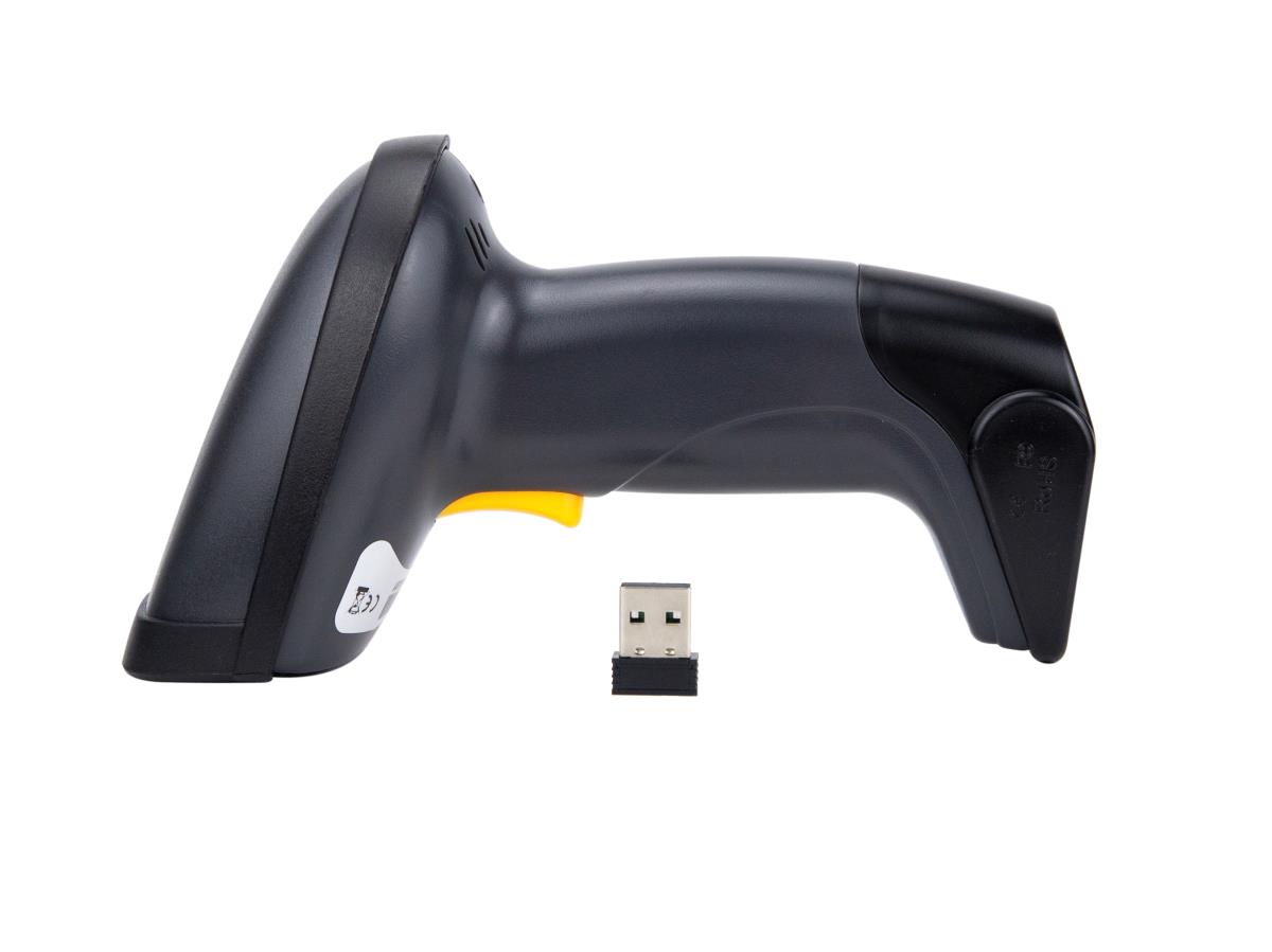 EU Product - Barcode Handscanner 2D Laser mit Halterung 2.4GHz sw - Hand Scanner thumbnail