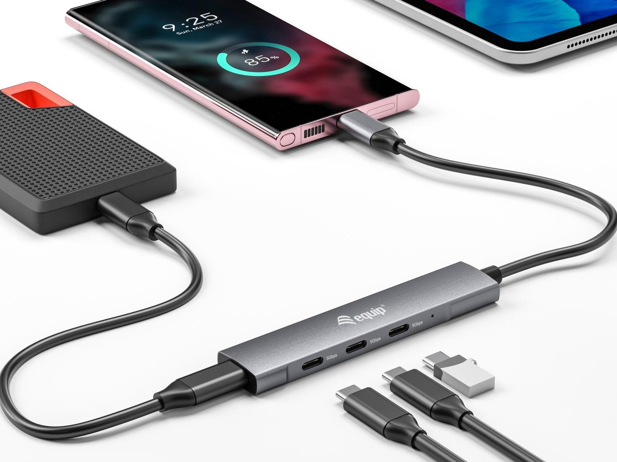 EU Product - 4-Port USB-C3.2-Hub->4xUSB-C 3.2                 5Gbps thumbnail