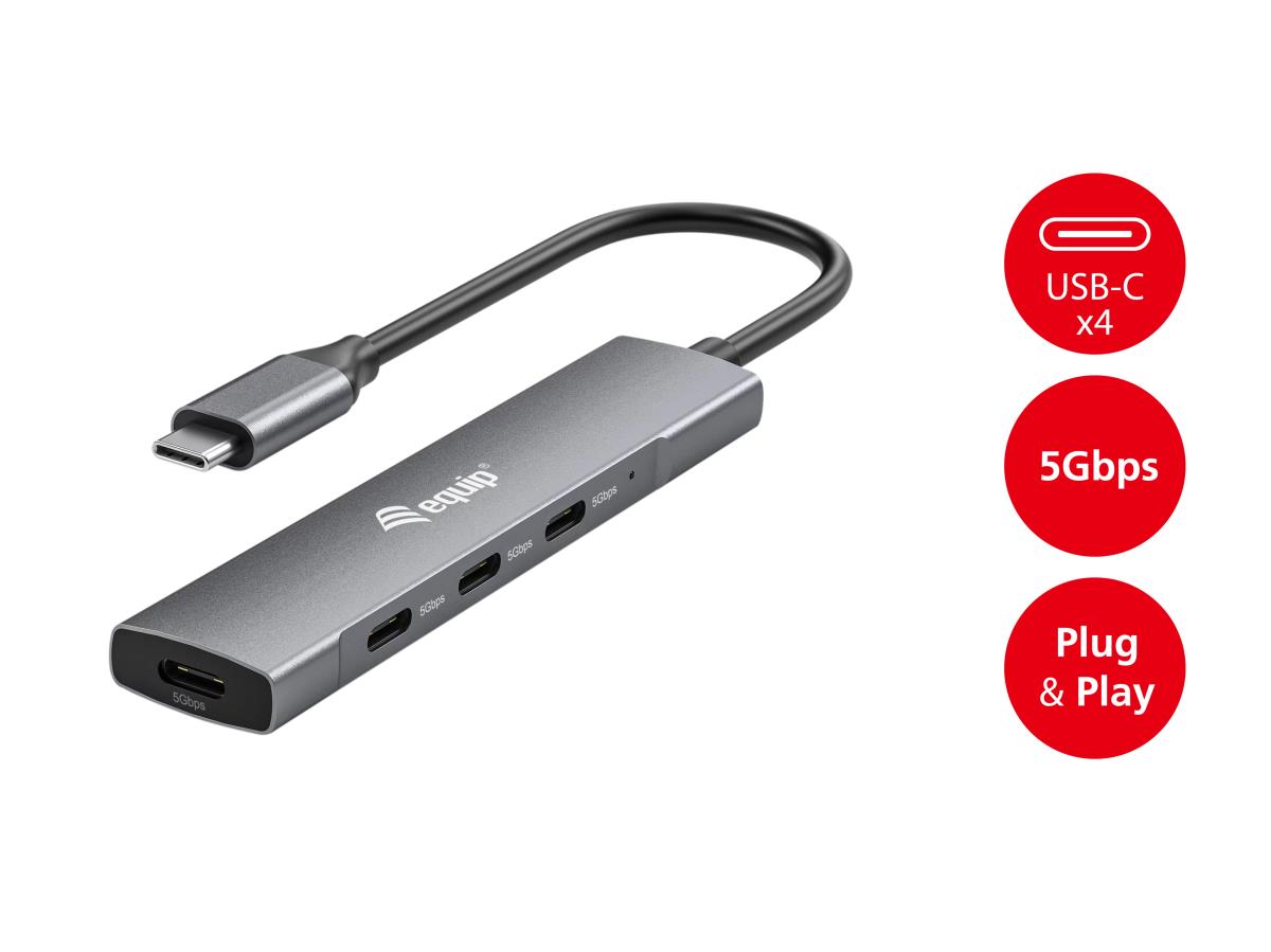 EU Product - 4-Port USB-C3.2-Hub->4xUSB-C 3.2                 5Gbps thumbnail