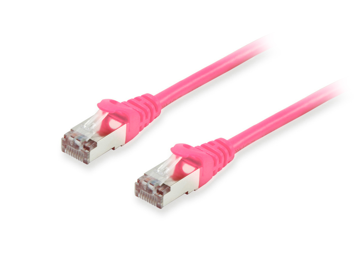 EU Product - Patchkabel Cat6A      S/FTP 2xRJ45 15.00m    pink LSZH Polybeutel thumbnail
