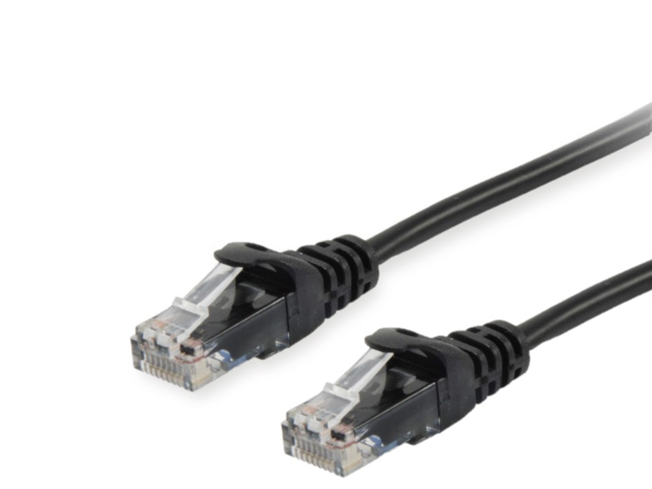 EU Product - Patchkabel Cat6A      U/UTP 2xRJ45  0.15m schwarz LSZH Polybeutel thumbnail
