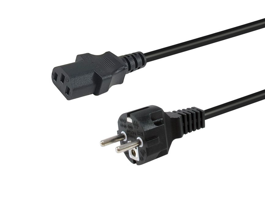 EU Product - Stromkabel CEE 7/7    ->C13 St/Bu   schwarz  3.00m PVC thumbnail