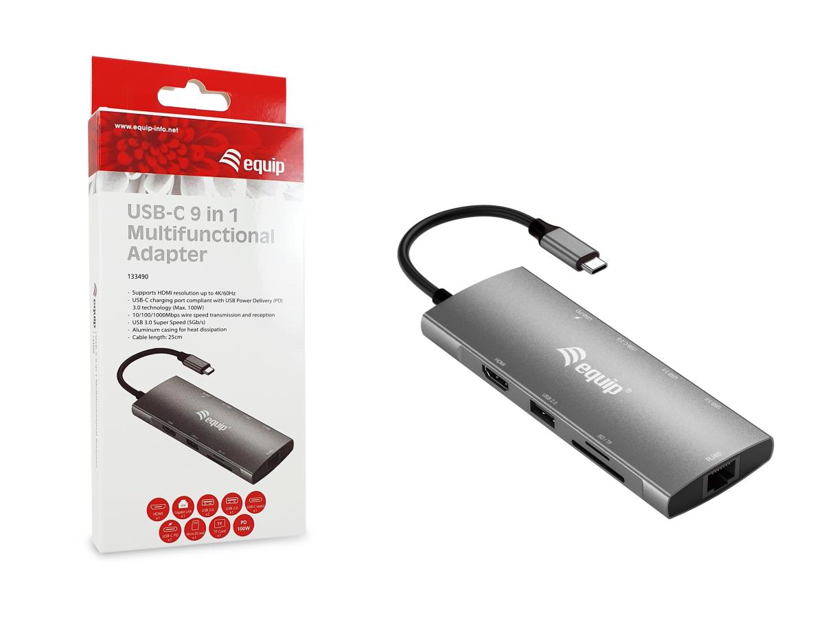 EU Product - Dock  9-1 USB-C->HDMI,GbE,2xUSB-A3.2,USB-C3.2,+  0.25m thumbnail