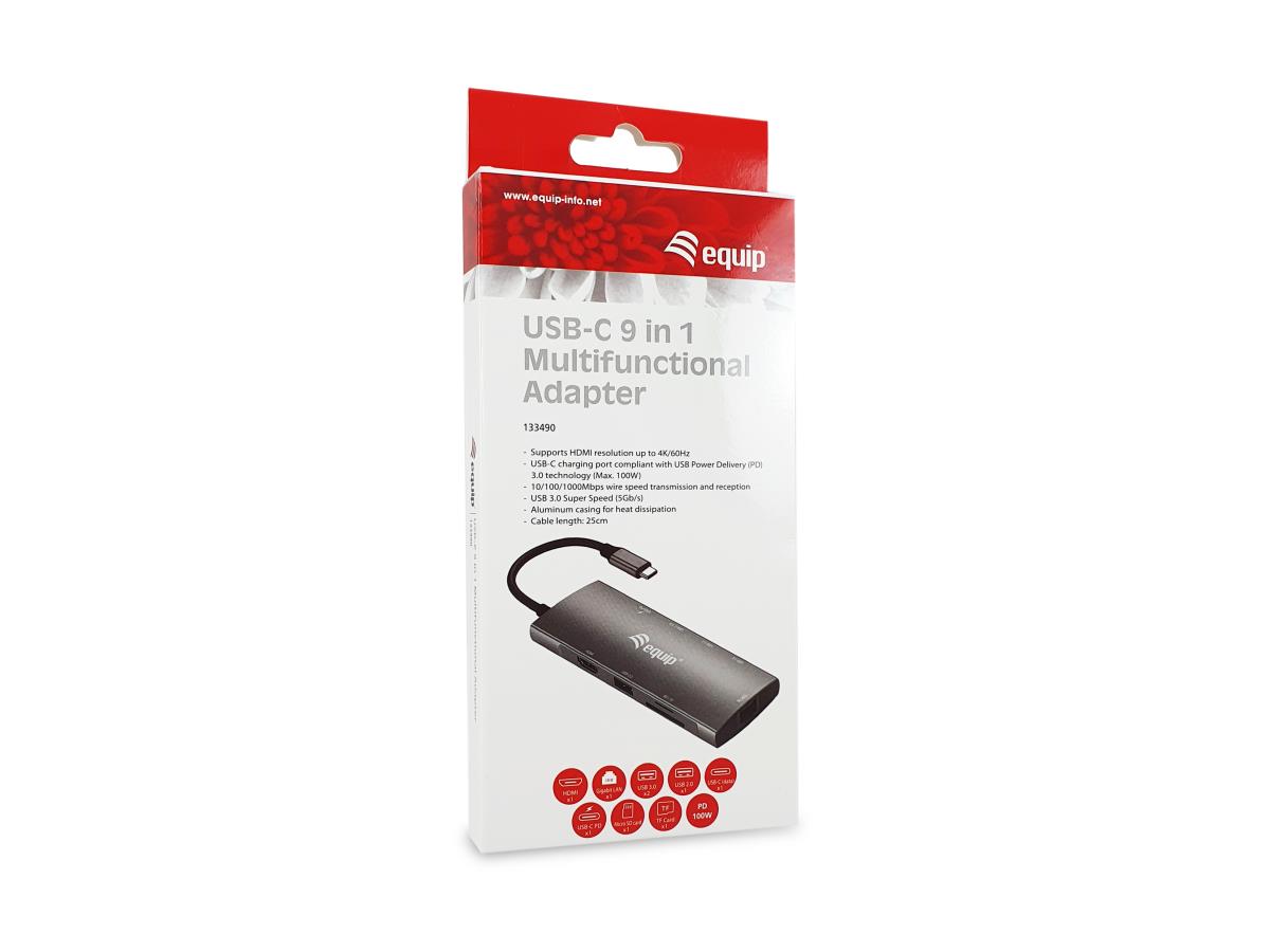 EU Product - Dock  9-1 USB-C->HDMI,GbE,2xUSB-A3.2,USB-C3.2,+  0.25m thumbnail