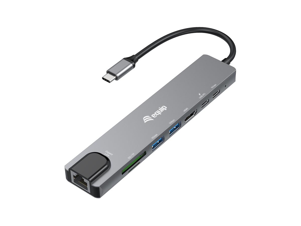 EU Product - Adapter USB-C->HDMI/GbE/2xUSB-A/+  4K/ 30Hz 0.25m Alu. thumbnail
