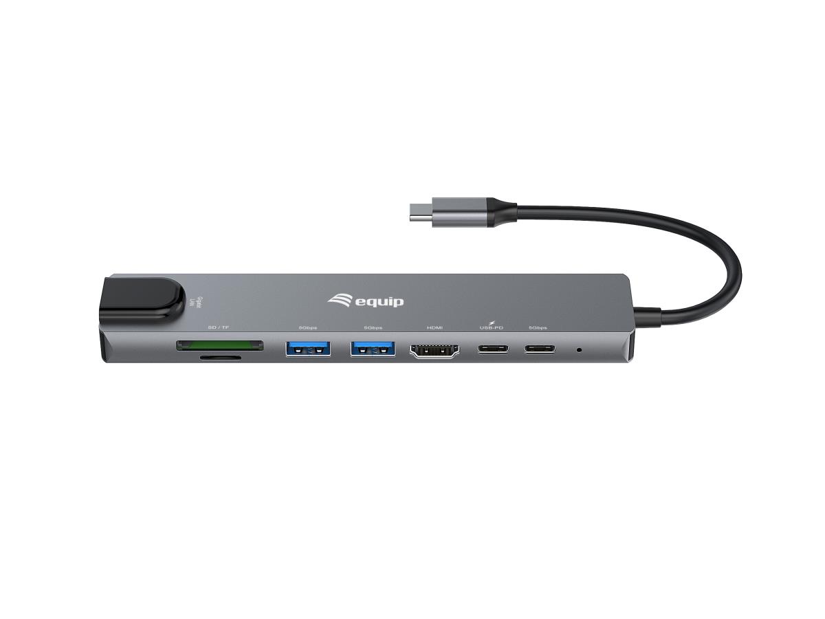 EU Product - Adapter USB-C->HDMI/GbE/2xUSB-A/+  4K/ 30Hz 0.25m Alu. thumbnail