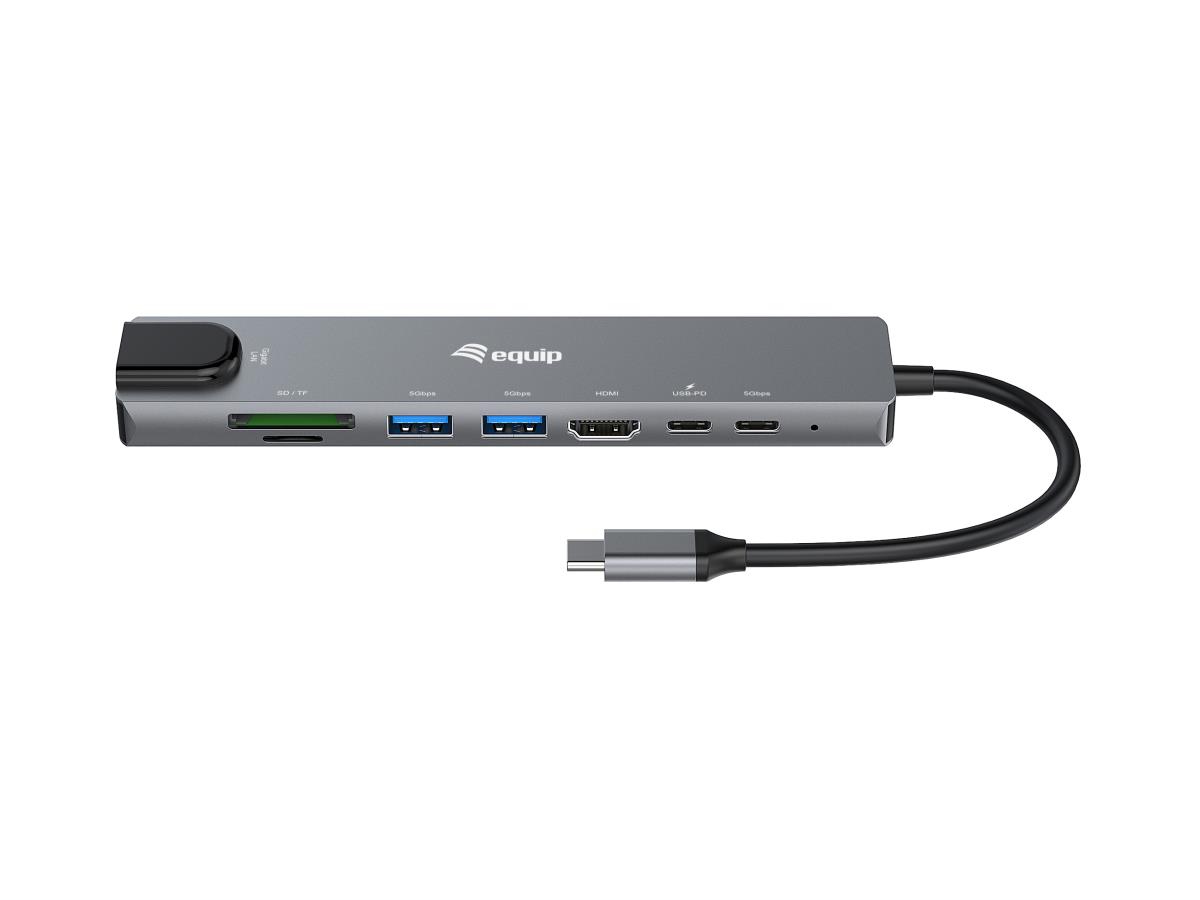 EU Product - Adapter USB-C->HDMI/GbE/2xUSB-A/+  4K/ 30Hz 0.25m Alu. thumbnail