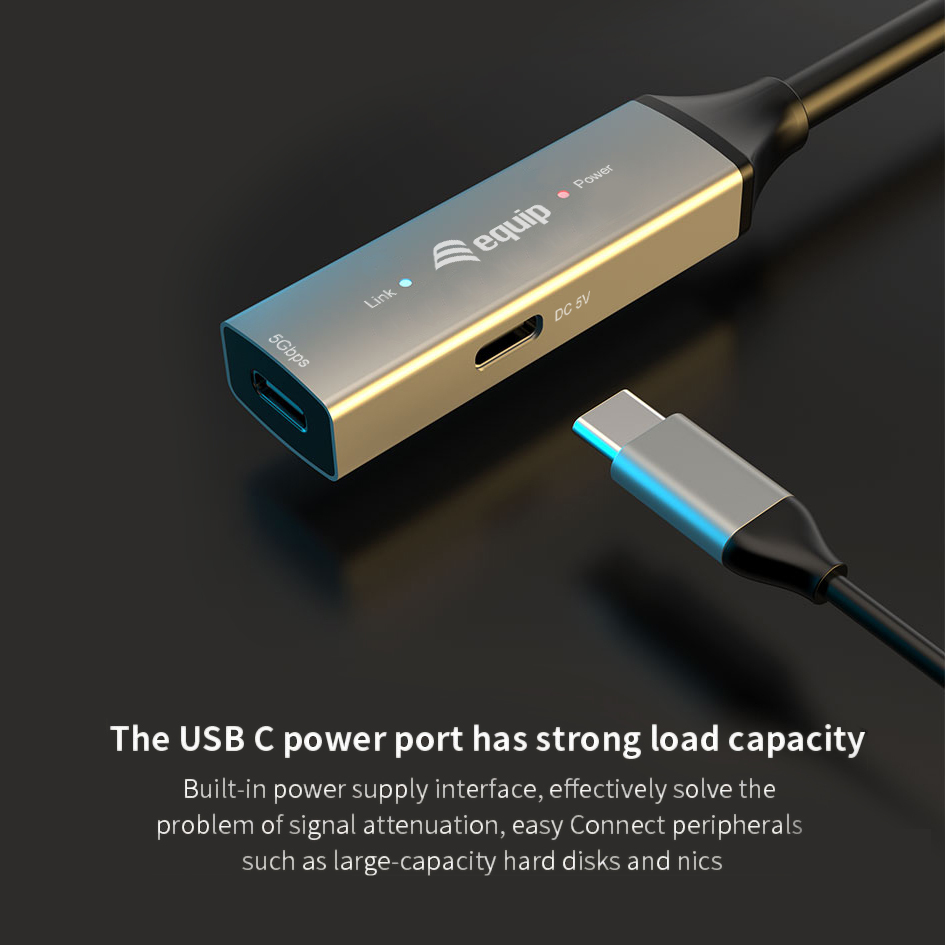 EU Product - Kabel USB-C3.2->C Gen1 Akt.Erweit.St/Bu  5.00m schwarz thumbnail
