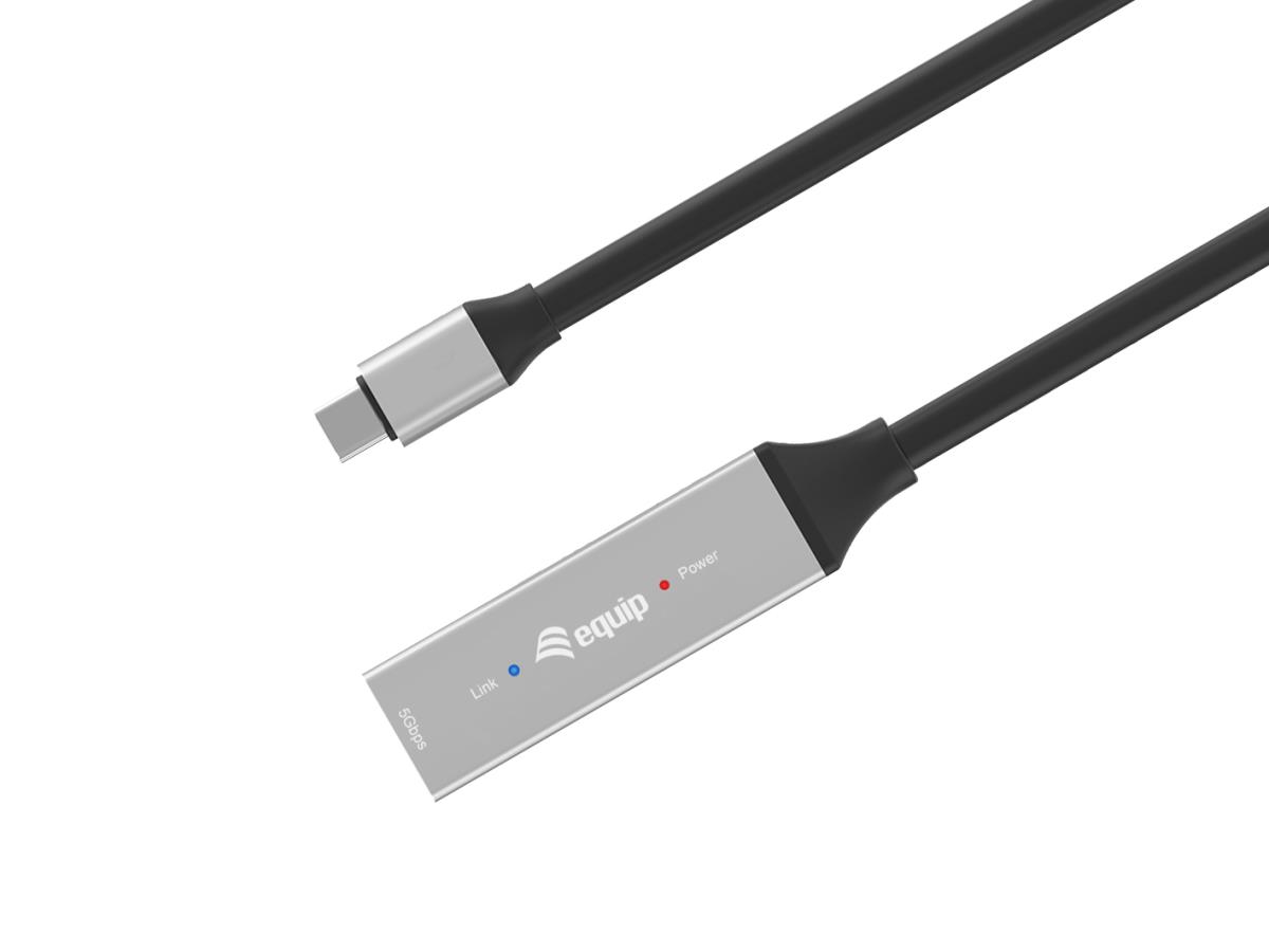 EU Product - Kabel USB-C3.2->C Gen1 Akt.Erweit.St/Bu  5.00m schwarz thumbnail