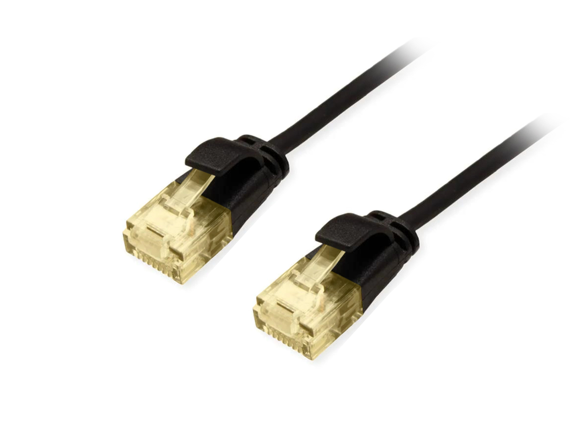 EU Product - Patchkabel Cat6A SlimFlex U/UTP 0.15m schw.LSZH 2xRJ45 Polybeutel thumbnail
