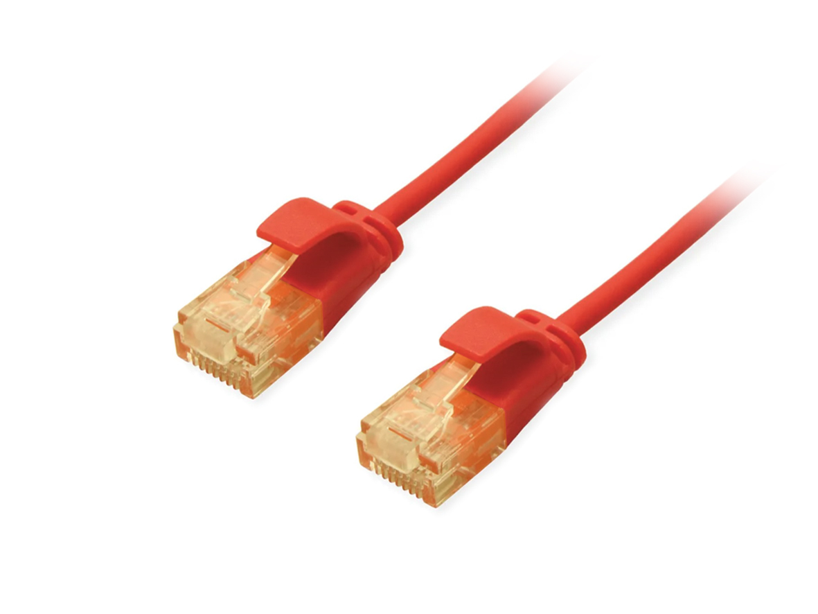 EU Product - Patchkabel Cat6A SlimFlex U/UTP 0.50m rot  LSZH 2xRJ45 Polybeutel thumbnail