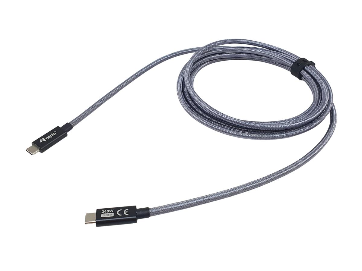 EU Product - Kabel USB-C3.2->C Gen2x2   PD240W St/St  3.00m schwarz thumbnail