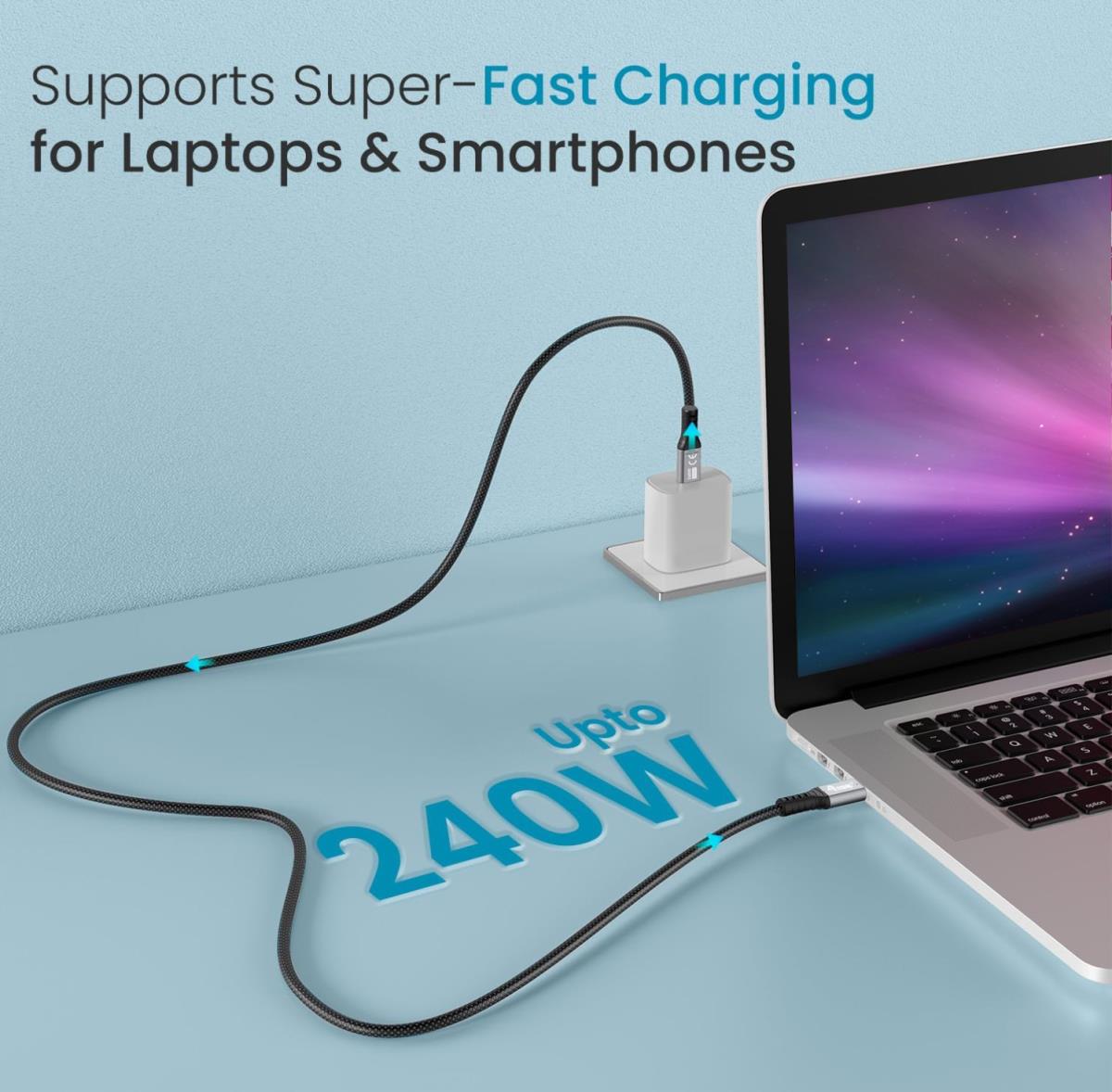 EU Product - Kabel USB-C3.2->C Gen2x2   PD240W St/St  3.00m schwarz thumbnail