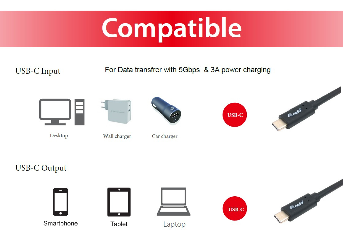 EU Product - Kabel USB-C3.2->C Gen1     PD60W  St/St  0.50m schwarz thumbnail