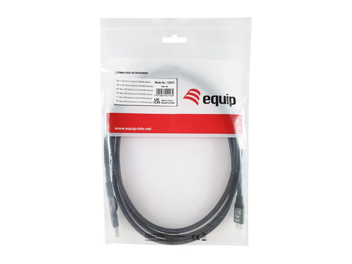 EU Product - Kabel USB-C3.2->C/A Gen2x2 PD100W St/St  2.00m schwarz thumbnail